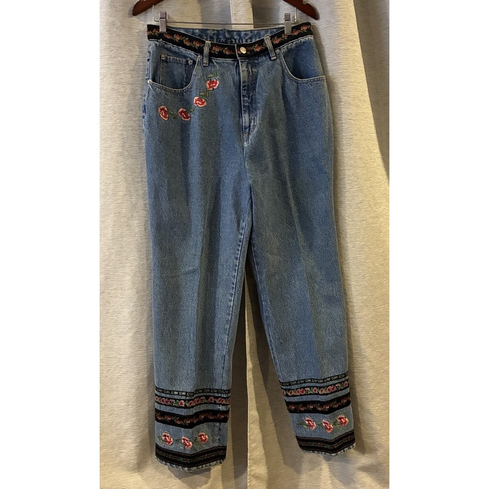Vintage Flower Embroidered Women's Jeans MSR Sport